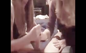 Wife and Her BFF Give Her Husband a Great Blowjob