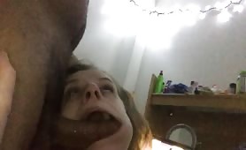 College girl getting throat fucked