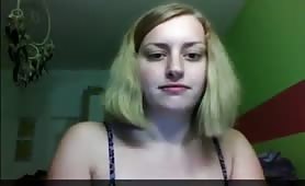 Hot German blondie on webcam