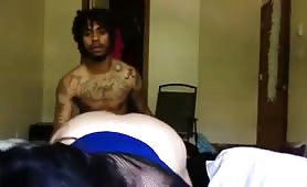 Home video of fat white gf enjoying a black dick