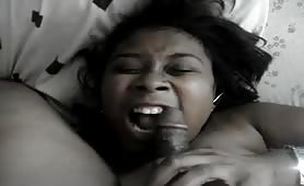  Black GF sucking black dick