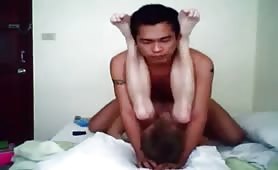 White guy gets fucked by Asian Guy