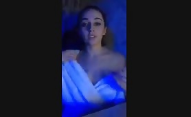 russian girl strips on periscope after shower