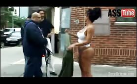 Latina big booty lady in the streets of New York City