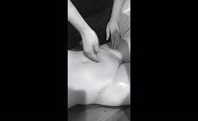 Hot wife getting a massage