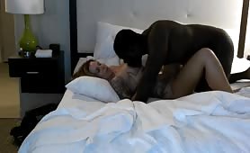 Busty old hotwife making love to black dude